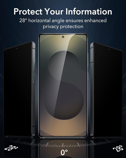 ESR 3 Pack for Samsung Galaxy S25 Ultra Privacy Screen Protector, 9H+ Hardness Tempered Glass with Easy Installation, Auto Dust-Elimination Tool for Galaxy S25 Ultra [6.9”], Anti-Spy