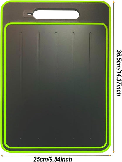 ZACHMEST Quick Defrosting Board, 4 in 1 Thawing Plate Cutting Board with Knife Sharpener, Fast Thaw Meat ï¼† Frozen Food, Defrosting Tray with Grater Chopping Board(14.37"*9.84")