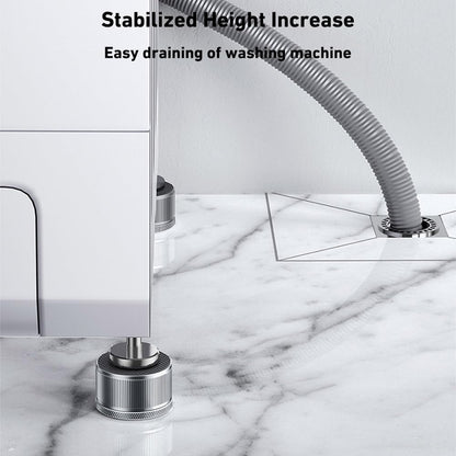 Niciksty Set of 4 Adjustable Metal Furniture Feet Height 23-42 mm, Bed Riser, Table Riser, Chair Riser, Sofa Riser, Silver