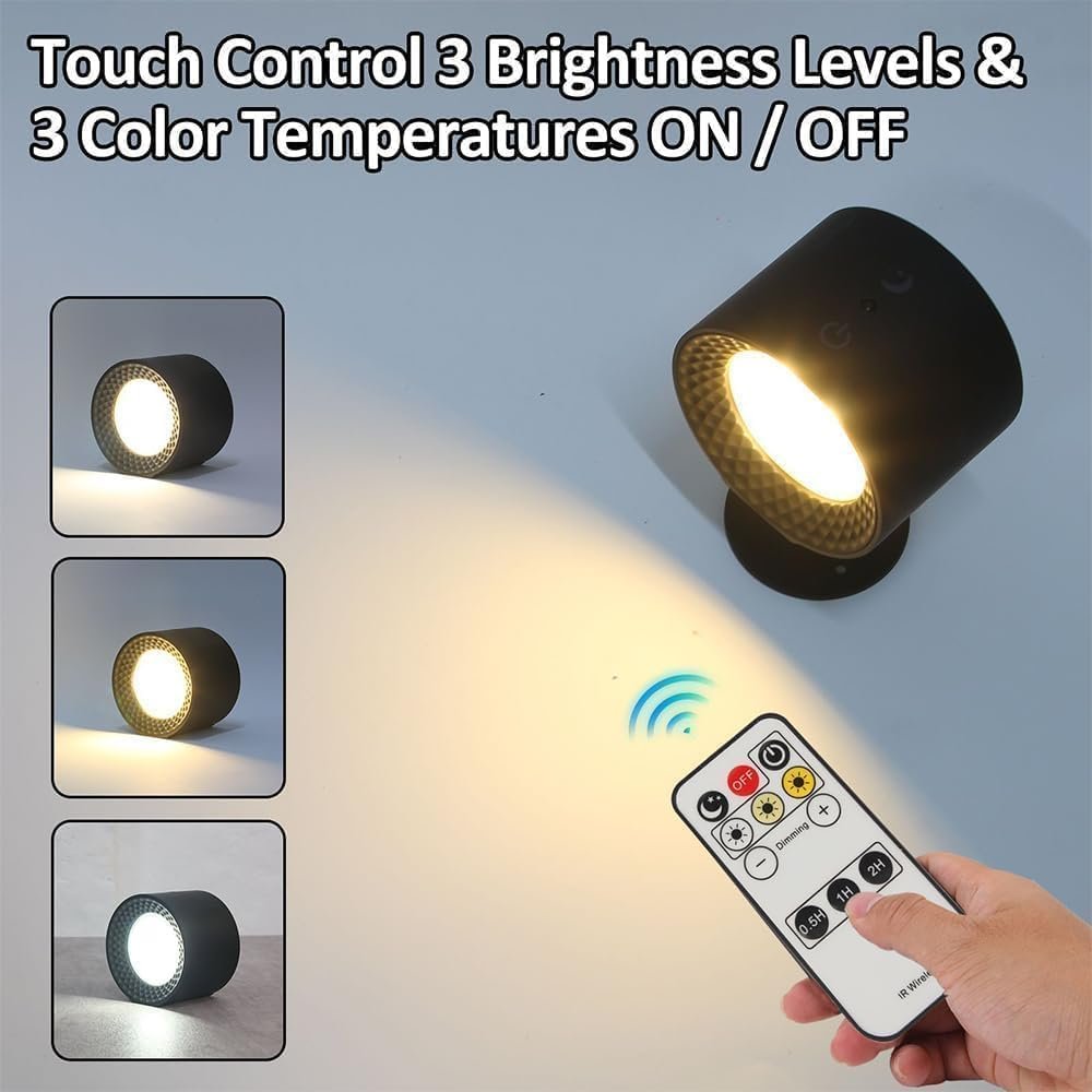 Glow Right Smart+ Halo Lux, Indoor Everywhere Light 2.0, 360°Rotation, Magnetic Installation, Double-Sided, Black, Wall Light, 3.15 x 2.36 x 4.72 inches