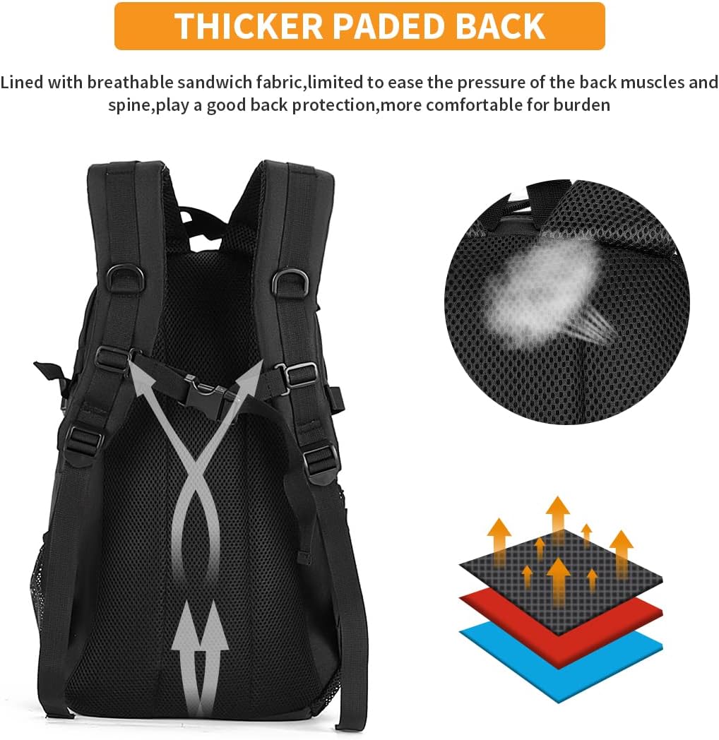 HUNTVP Zaino Sportivo 25L, Zainetto Militare Tattico Molle per Campeggio Alpinismo Escursionismo Ciclismo Viaggio Trekking Sport