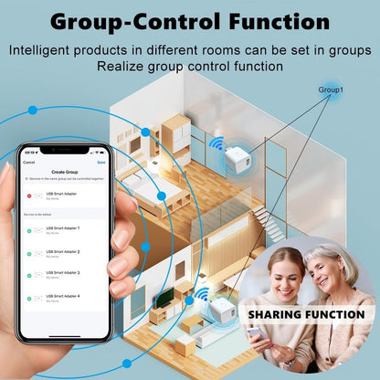 UanTii Tuya Smart Micro USB Adaptor Smart Plug WiFi Mini Power Adaptor Compatible with Alexa Works with Google Home