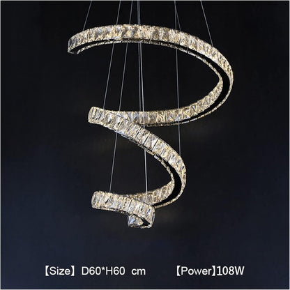 Lampadari di Cristallo LED dimmerabili Smart Lighting Lampadario Art Deco Compatibile con Cucina Soggiorno Luce con Telecomando,lampade per Soggiorno