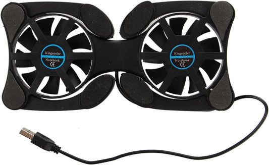 Laptop Cooling Pad, Octopus Folding Dual Fan Cooler, Computer Chill Mat No Noise, Portable Laptop Fan Stand Cooling