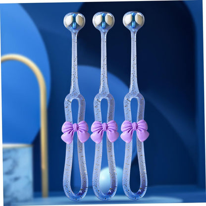 FOYTOKI 3pcs 3-sided Toothbrush: Adult Deeply And Thoroughly To Clean Teeth And Gums Cute Soft Bristle Three Sided Toothbrush Set