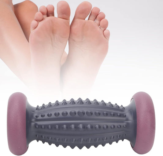 Foot Massage Roller Muscle Relaxing Reduce Discomfort Deep Tissue Acupresssure Recovery Plantar Fasciitis Massaging Tool for Leg Hand Tight Muscle (Black)
