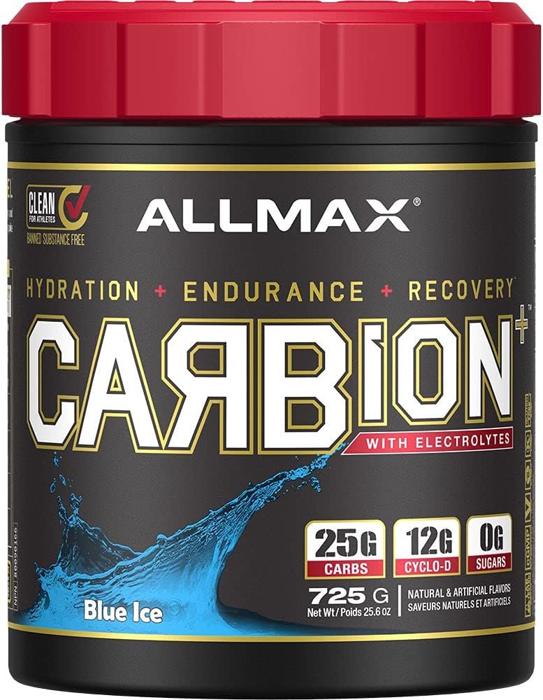 ALLMAX Nutrition - CARBION+ (Hydration, Endurance & Recovery) - Blue Ice - 725 Gram