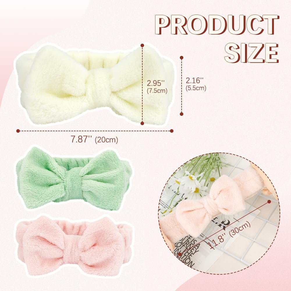 Skincare Headband For Washing Face Skin Care Headband Makeup Headbands For Women Spa Headband For Washing Face Head Band For Skincare Hair Band For Washing Face Makeup Accessories Fluffy Headband