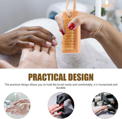 AIMALL 2pcs Bamboo Sisal Nail Brush Beech Wood Bristle Cleaning Brush, Eco-Friendly Nail Tools for Hand and Nail Care, Natural Bamboo Nail Brushes