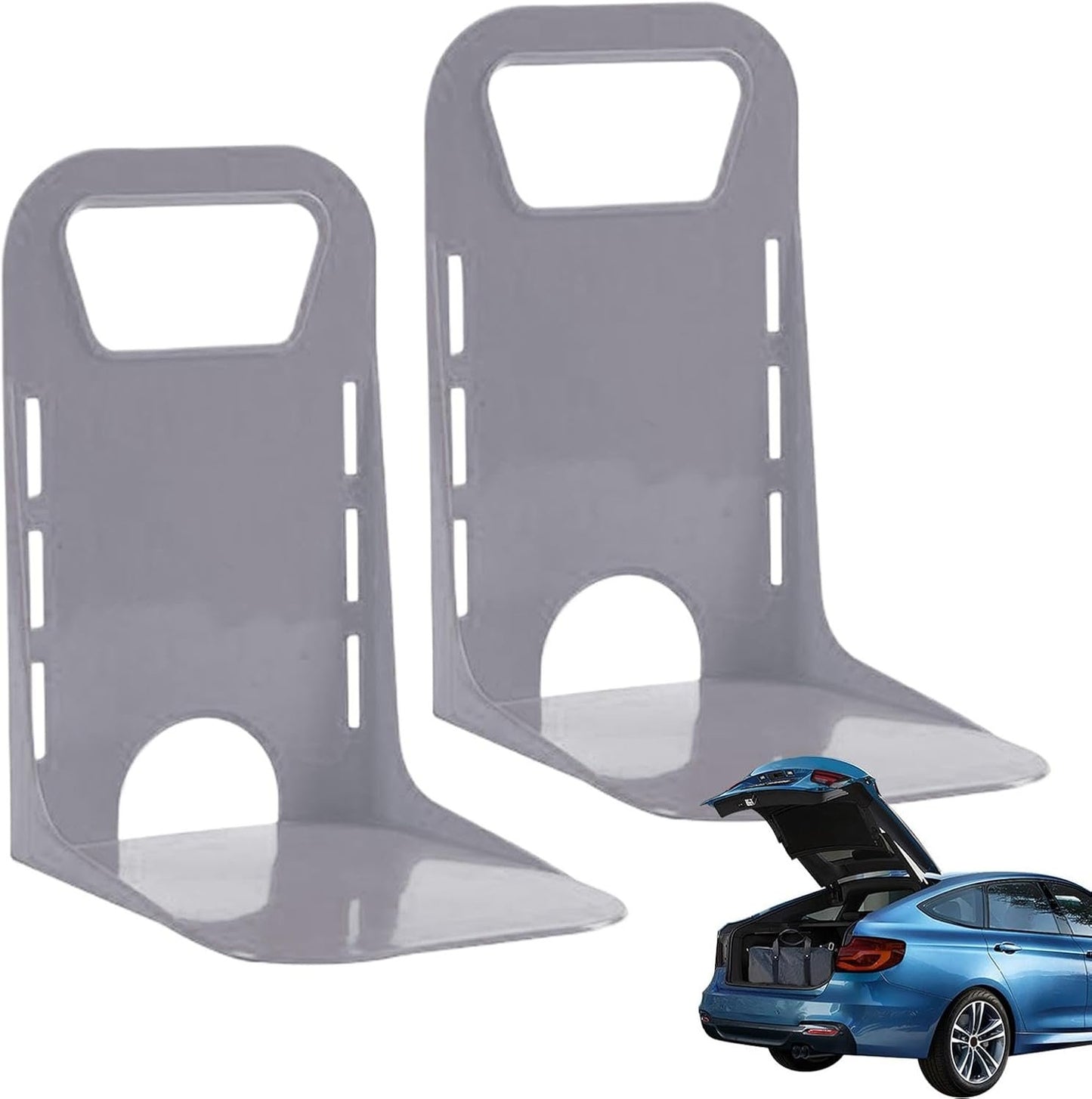 Trunk Storage Box Fixer, L Shape Cargo Blocks, 7.28x5.31x4.53 inches Secure Car Trunk Organizer, Space Saving Holder, Non Slip Fixing Tool for Travel, Daily Commutes