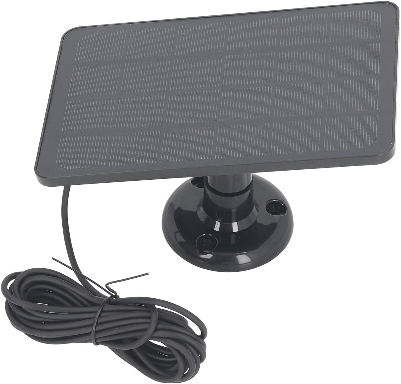 10W Solar Panel for Security Camera, 6V Waterproof Solar with 9.8ft Cable & 360° Adjustable Bracket, Solar Power Supply for Arlo Pro 3 for Pro 4 (Black)