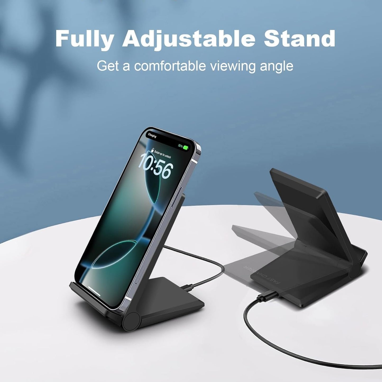 Wireless Charger for iPhone Galaxy Pixel Wireless Charging Stand for iPhone 16 15 14 13 12 11 Series,Samsung Galaxy S24 S23 S21 S20 Ultra Plus Note 20 Galaxy Buds 3 Pro,Pixel 9 8 7 Pro Pixel Buds