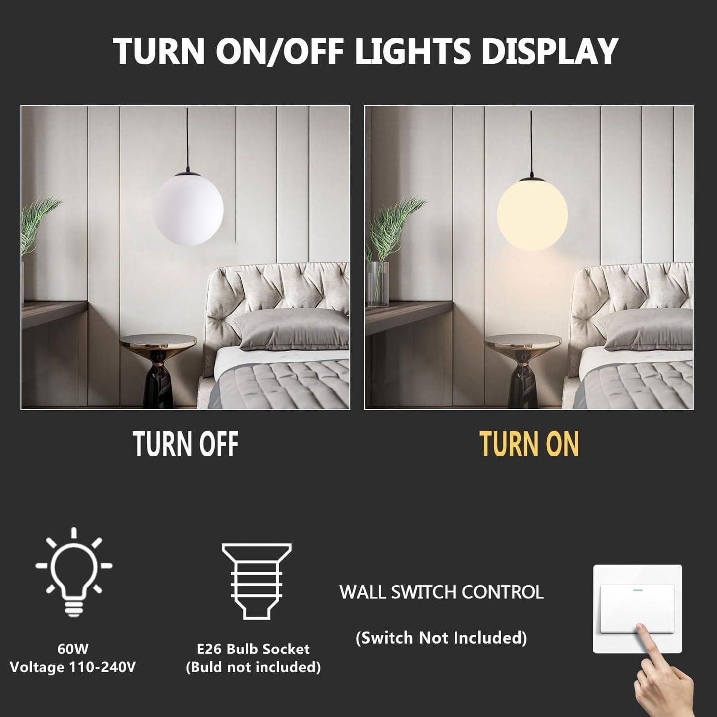 TONFON Gold Glass Mini Globe Chandelier Milky White Glass Lampshade Pendant Light Dining Table Bedroom Foyer Hanging Light for Kitchen Island Living Room Bedside Dining Room Hallway Ceiling Light Fixt