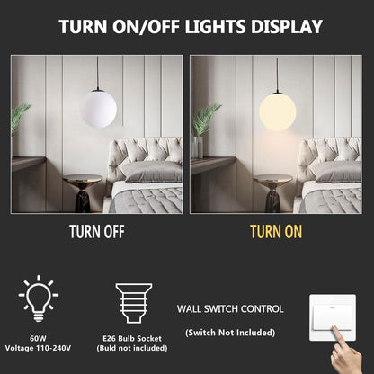 TONFON Gold Glass Mini Globe Chandelier Milky White Glass Lampshade Pendant Light Dining Table Bedroom Foyer Hanging Light for Kitchen Island Living Room Bedside Dining Room Hallway Ceiling Light Fixt