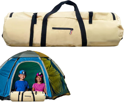 Extra Large Duffle, Waterproof Travel Bag, Zippered Tent Holder, Foldable Gear Bag, Heavy-Duty Storage, Sturdy Carry Handles For Travel, Camping, And Outdoor Packing, Khaki, Please refer to