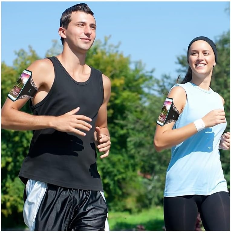 DFV mobile - Professional Cover Ultra-Thin Armband Sport Walking Running Fitness Cycling Gym per TD Tech P50 (2021) - Black