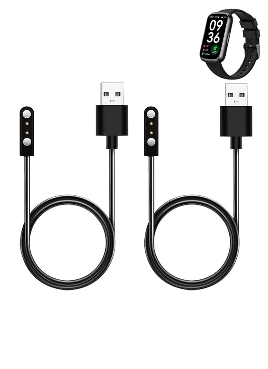 WUNIAK Charging Cable for Sanorum C5S Health Fitness Tracker for Men Women, Magnetic USB Flexible Charging Cable Accessories for Sanorum C5S Health Fitness Tracker for Men Women,(2 Pack)