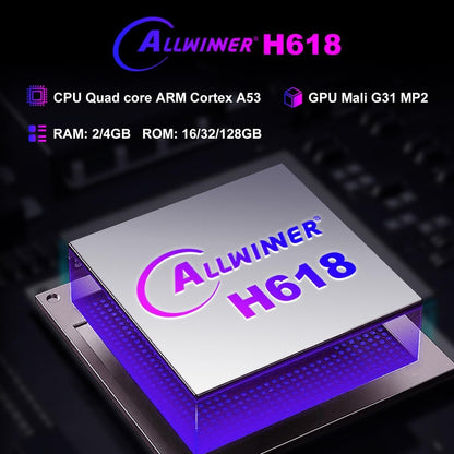 Android 14.0 TV Box 2025, LEFFOT H618 Plus 8K UHD Streaming Device for TV, 4GB RAM/128GB ROM, Smart TV Box with HDR10+, 2.4G/5G Dual-Band WiFi 6, BT 5.0, Voice Control, Allwinner H618 Quad core A53