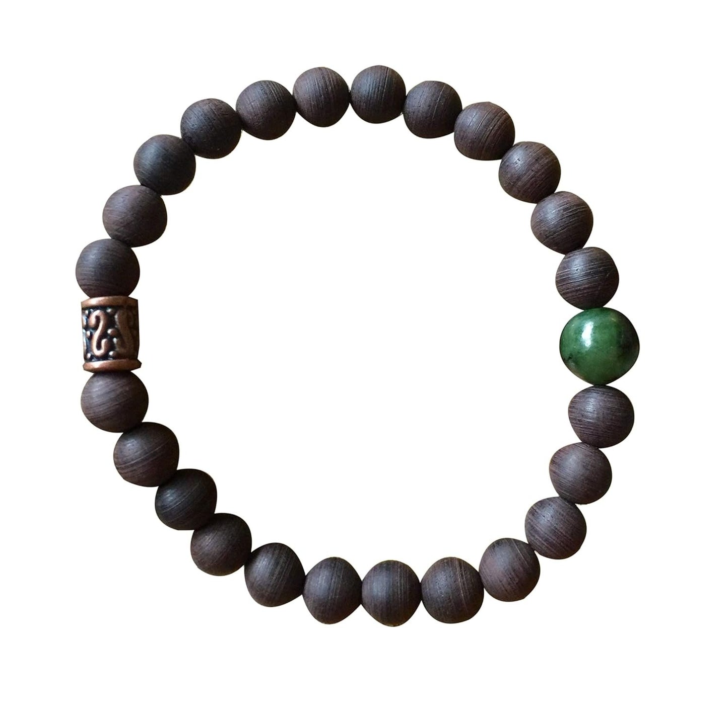 Mens Bracelet, Agarwood Bracelet, Canadian Nephrite Jade Bracelet, Mens Wood Bracelet, Jade Bracelet, Healing,Yoga Meditation.