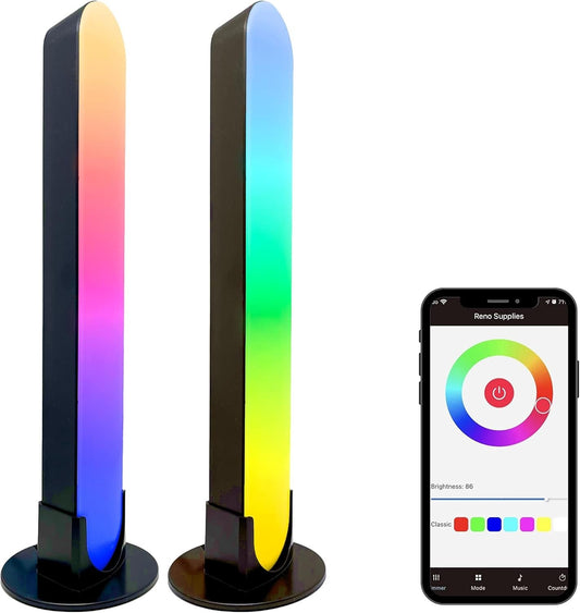 RS RGB Smart Light Bar, Bluetooth App Control Gaming Ambient Lights with 19 Scene Modes, 16 Million Colors, USB Powered LED Play Light Bar for PC, TV, Entertainment, Party