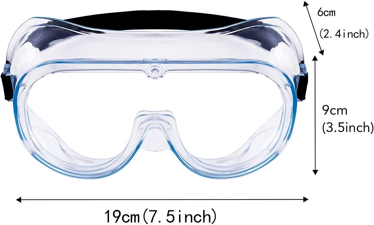 2 Pack Safety Goggles Over Glasses-Perfect for Industrial,Work,Construction,Shooting