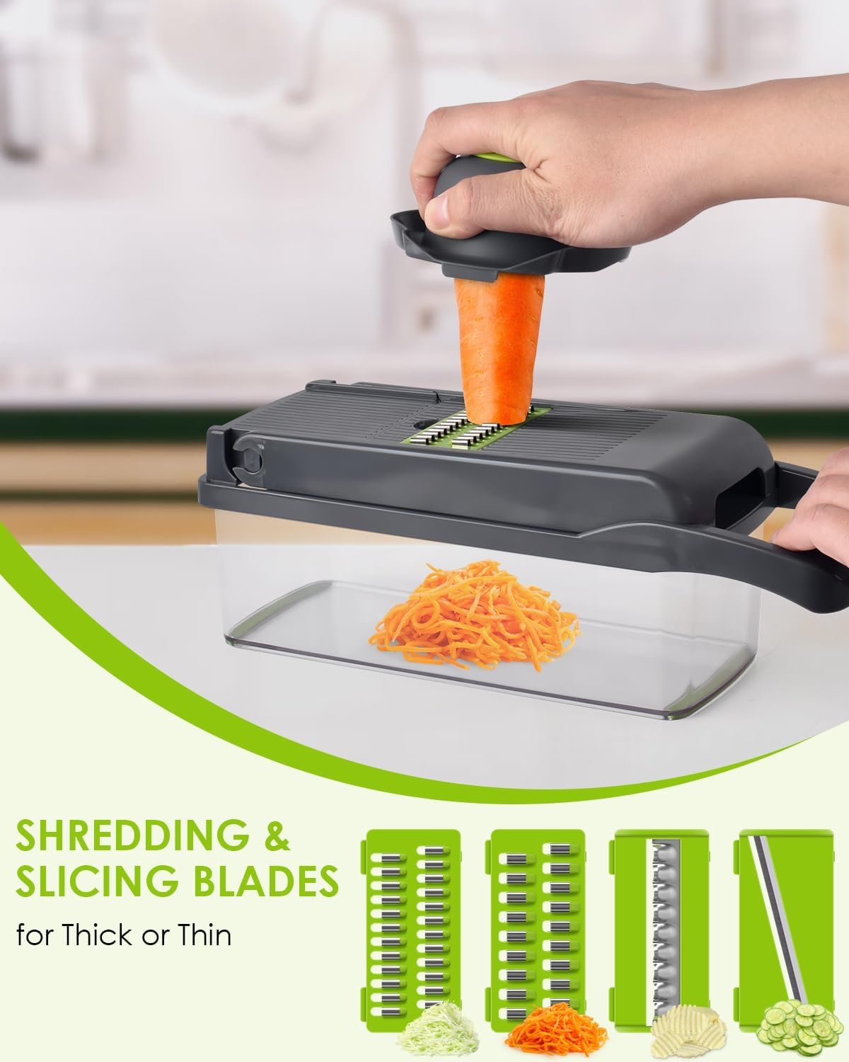 Vegetable Chopper for Kitchen, 15 in 1 Onion Chopper Slicer Dicer Potato Cutter Food Chopper Vegg0ie Chopper Salad Maker Dicing Machine Potato Fruit Chopper with Container