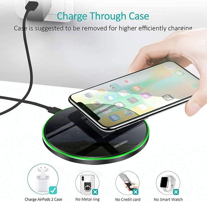Wireless Charger • 30W Max Wireless Charging Pad • Compatible with Samsung Galaxy S23/S22/S21/S21 Ultra/S21+/S20 fe/S20/Note 20/10,Google Pixel,LG,and More
