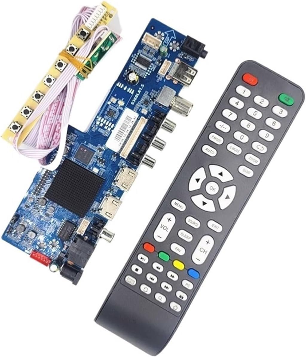 Android Smart TV Motherboard S368LA1.5 Android 9.0 Sys 4 Core 512+4G 1G+8G Remote Control Modification Software(512MB-4G)