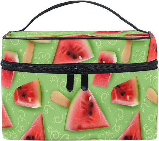 Cocomero Gelato Fresco Beauty Case da Viaggio Donna Cosmetici Borsa Trucchi Make up Trucco Borse Makeup Organizzatore Ragazza