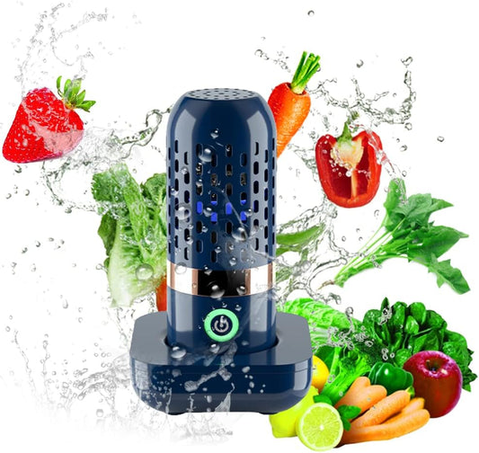 Fruit and Vegetable Cleaner Machine, Portable 4400mAh Fruit and Vegetable Capsule Shape, USB Rechargeable Fruit Cleaner Machine for Cleaning Fruits Vegetables Rice Meat