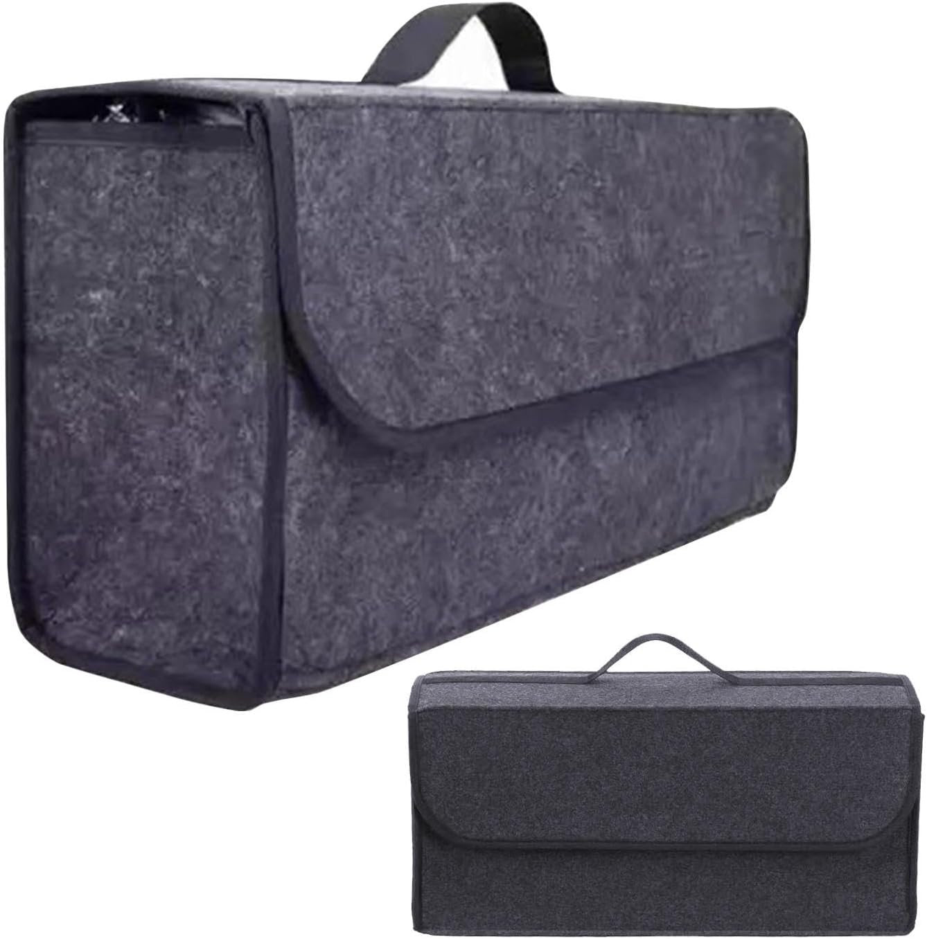 Large SUV Trunk Organizer,Multipurpose collap-sible SUV Trunk Organizer,Felt Car Storage Box with Handle
