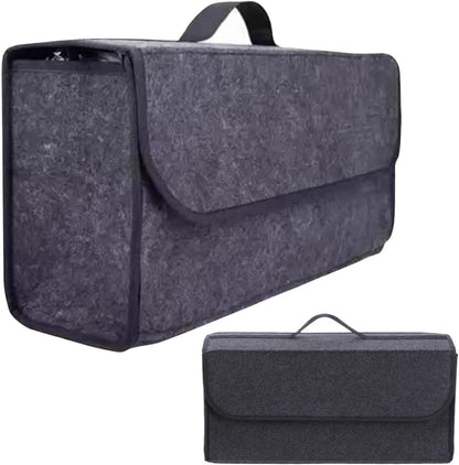 Large SUV Trunk Organizer,Multipurpose collap-sible SUV Trunk Organizer,Felt Car Storage Box with Handle