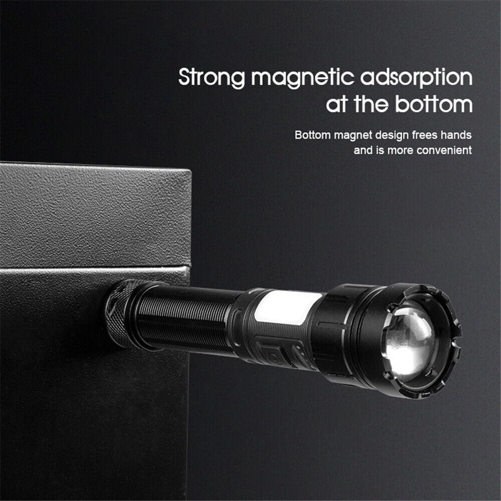 Rechargeable LED Flashlight 1000000 High Lumens XHP50.2 Super Bright Tactical Powerful Handheld Flashlights with IPX6 Water-Resistant, Zoomable, 7 Light Modes for Camping Emergencies