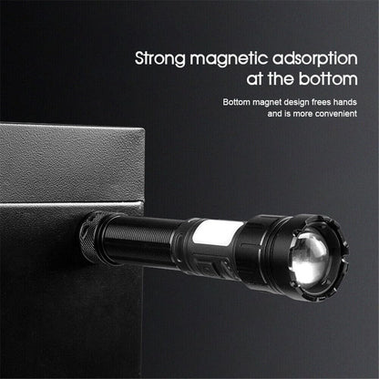 Rechargeable LED Flashlight 1000000 High Lumens XHP50.2 Super Bright Tactical Powerful Handheld Flashlights with IPX6 Water-Resistant, Zoomable, 7 Light Modes for Camping Emergencies