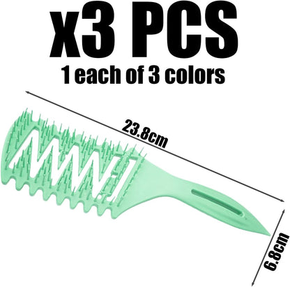 3 Pieces Curly Comb, Fluffy Comb, Plastic Comb, Hair Comb, Hair Styling Tools, Hair Care Accessories