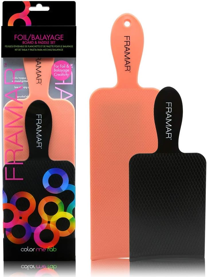 FRAMAR Hair Colour Balayage Board Highlight Dye Shovel Hair Dye Kit Hair Bleaching Kit Hairdressing Color Palette Kit - Pack of 2