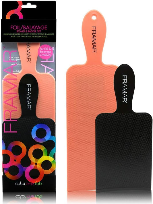 FRAMAR Hair Colour Balayage Board Highlight Dye Shovel Hair Dye Kit Hair Bleaching Kit Hairdressing Color Palette Kit - Pack of 2