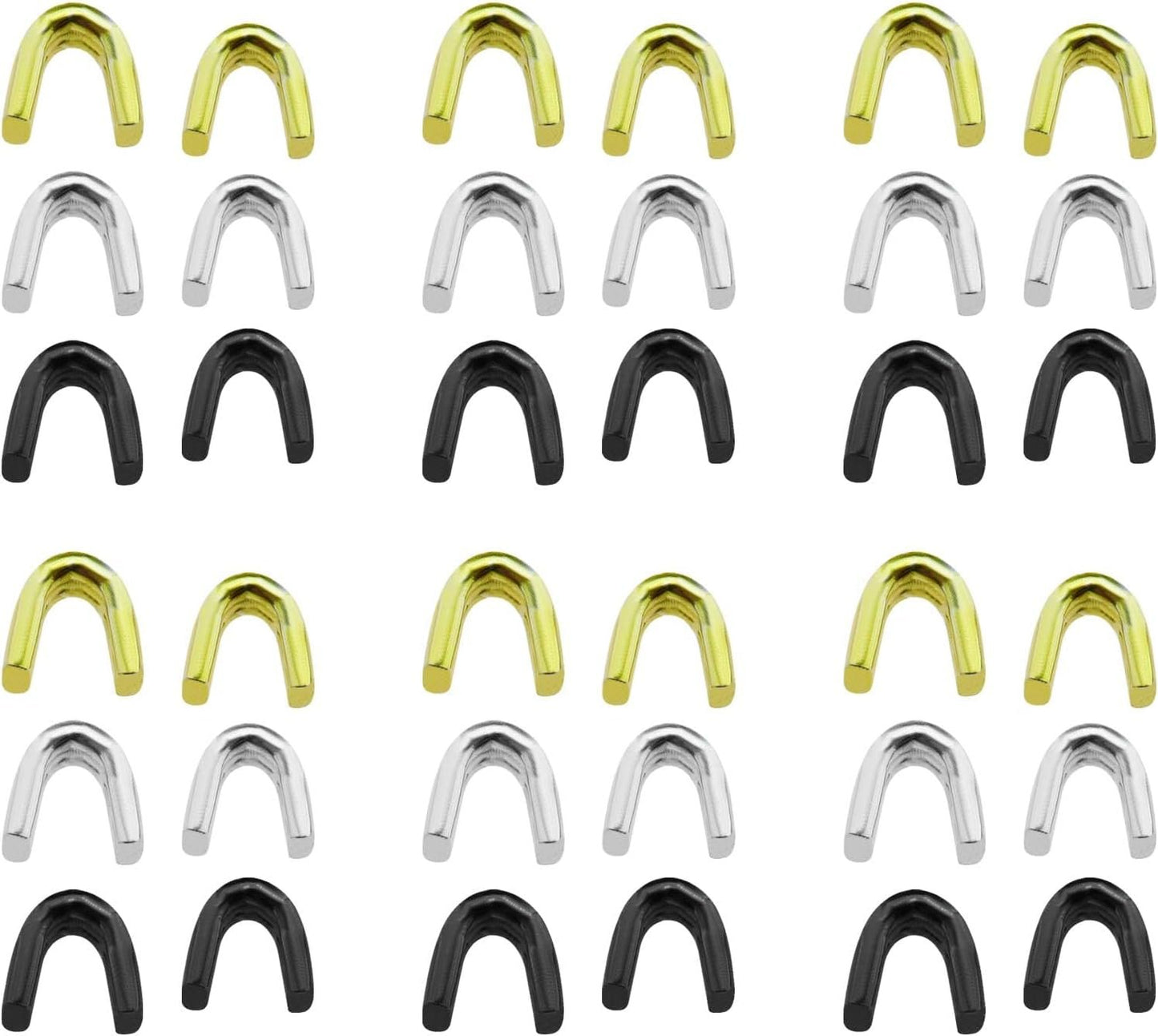 ECSiNG 60Pcs Metal Top Stop U-Clip Replacement Zinc Alloy Adjustable Clasps Zipper Clip Metal Zipper Latch Slider Retainer Accessories for Clothing Jeans Jackets