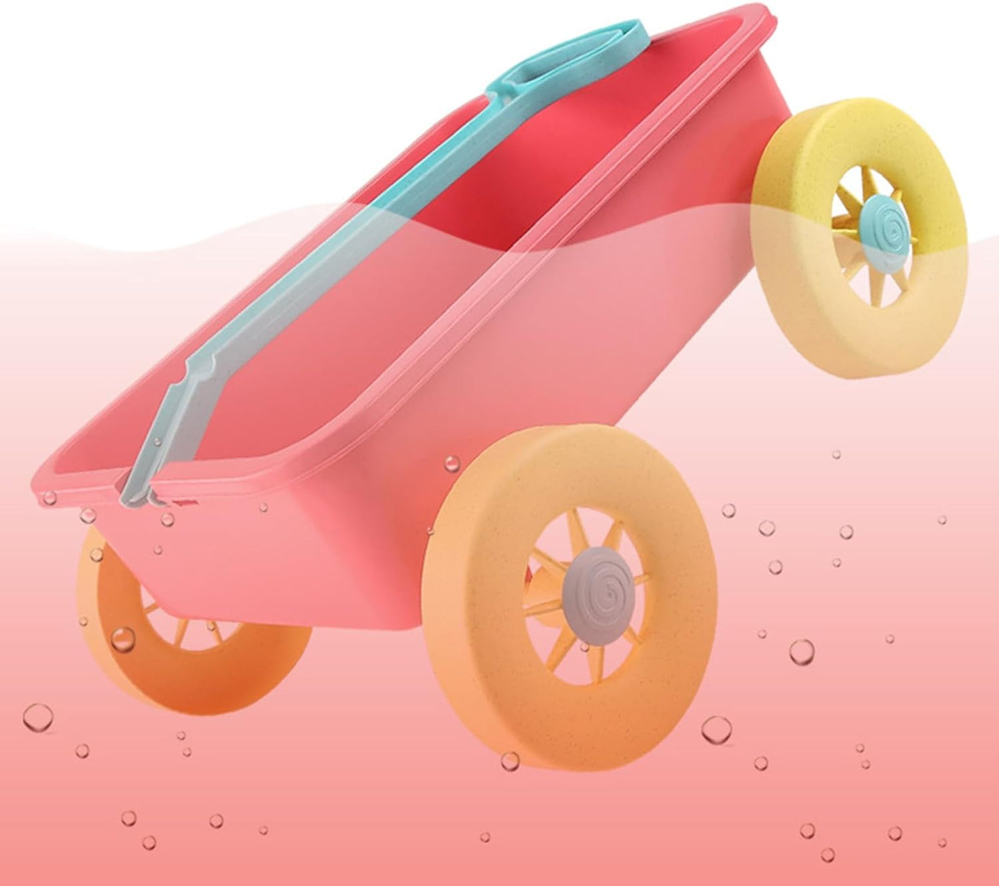 Kids Beach Trolley, Outdoor Sand Play Trolley Set, 13.78 x 12.01 x 7.09 inches Portable Fun Toy for Garden, Swimming Pool, Lake Adventures, and Backyard Activities for and Children