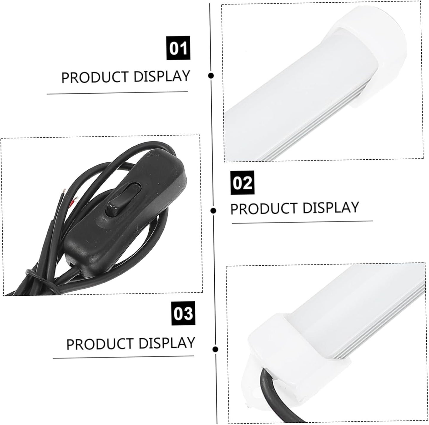 ULTECHNOVO 1Set White LED Light Bar Kit for Printers Non Dimmable Brightness Upgrade for Ender Eye Protection Flicker Lighting for Printing Area