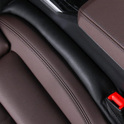 2PCS Leather Car Seat Gap Filler, Car Seat Gap Stopper Anti-Drop Space Slot Reserved Safety Belt Space, Premium Car Gap Filler Pad Car Accessories for Women and Men(Black)