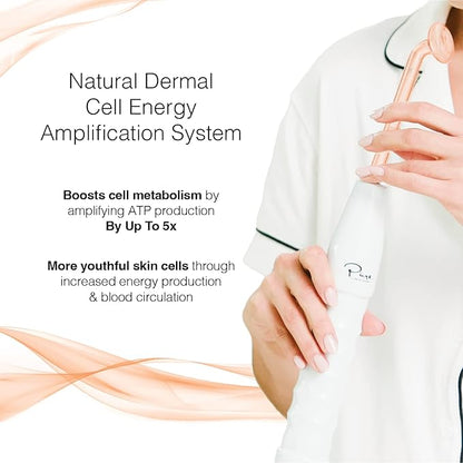 NuDerma Handheld Skin Therapy Wand Machine w/Neon – Anti-Aging - Skin Tightening - Wrinkle Reducing - Dark Circles – Clarifying - Hair & Scalp Stimulator