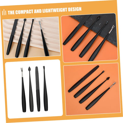 ASAKKURA 1set Stainless Steel Cuticle Tool Manicure Dead Skin Forks Cuticle Trimmer Nail Files and More Professional Nail Care Kit for Home Salon Use