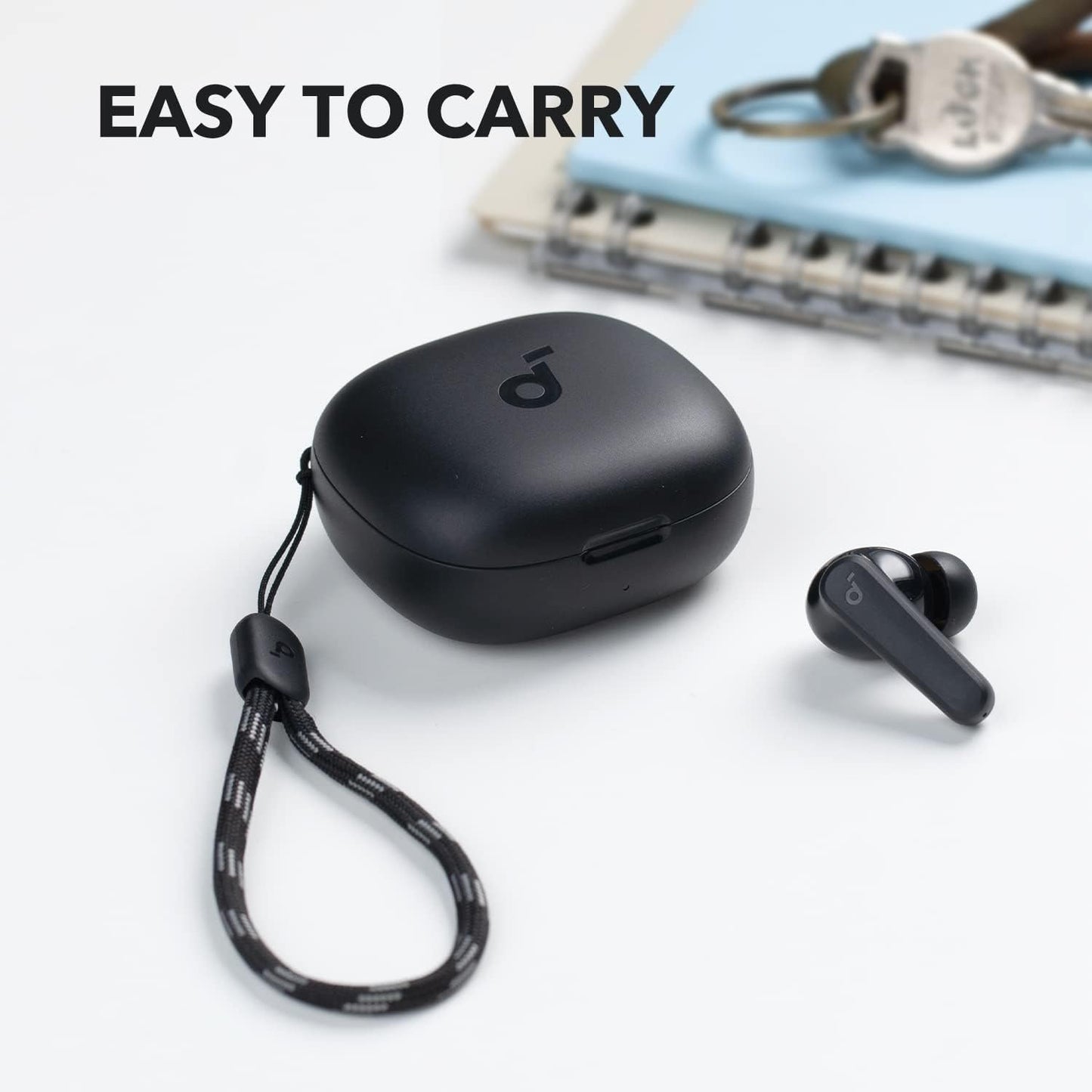 Soundcore by Anker P20i True Wireless Earbuds, 10mm Drivers with Big Bass, Bluetooth 5.3, 30H Long Playtime, Water-Resistant, 2 Mics for AI Clear Calls, 22 Preset EQs, Customization via App (Black)