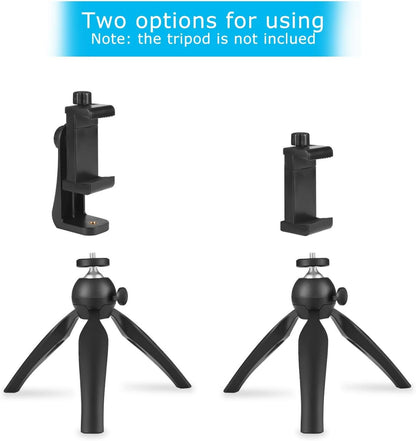 SharingMoment Premium Smartphone Holder/Vertical and Horizontal Tripod Mount Adapter Rotatable Bracket with 1/4 inch Screw/Adjustable Clip for iPhone, Android Cell Phone, Selfie Stick, Camera Stand