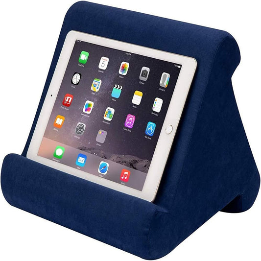 FANIER Multi-Angle Tablet Support Cushion, Universal Sponge Tablet Holder, Compatible with Tablets, iPads, Electronic Book Readers, Smartphones, Magazines (Sea Blue)