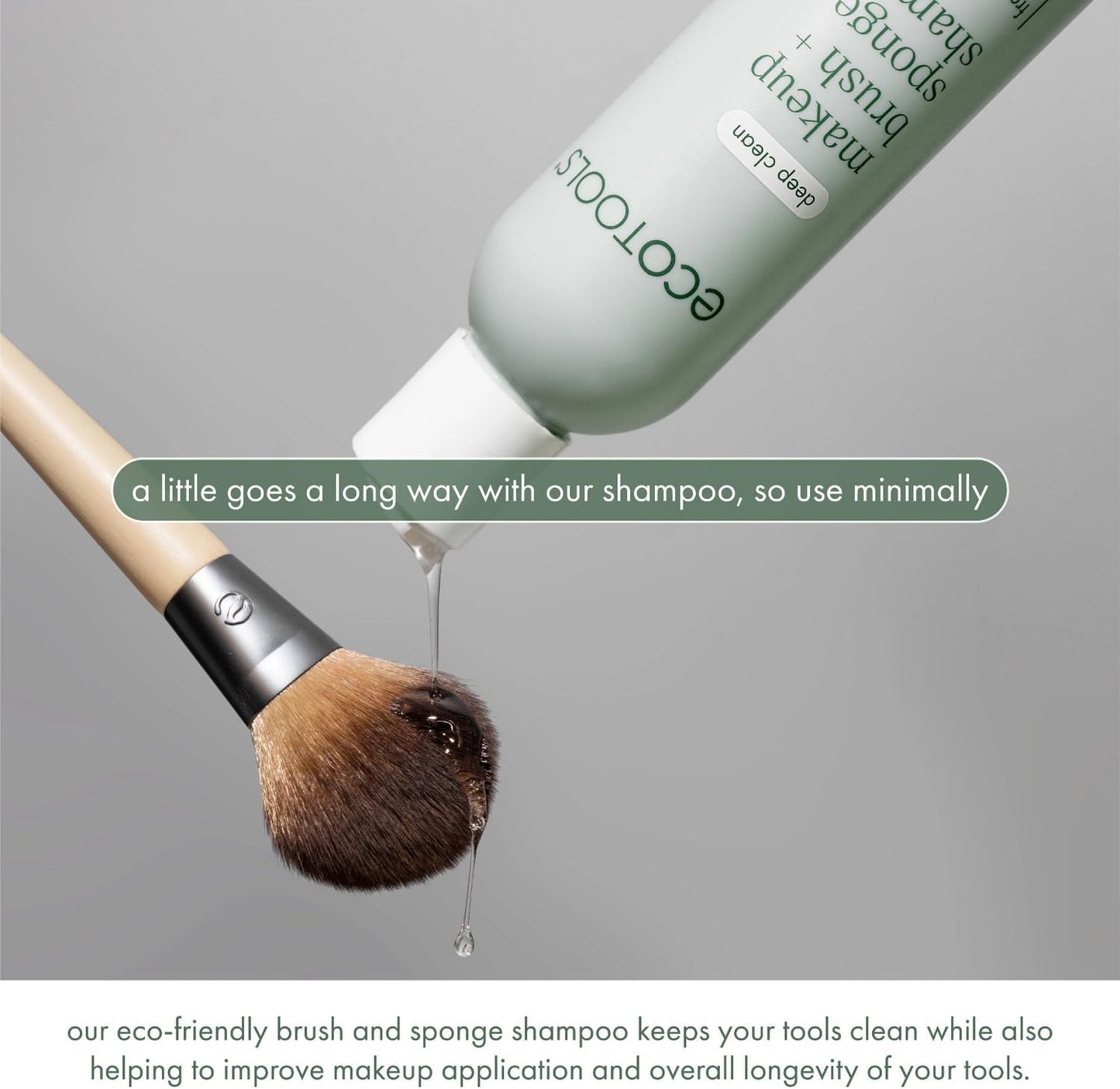 Eco Tools Professional Makeup Cleaner for Makeup Brushes, Brush and Makeup Beauty Sponge Cleansing Shampoo, Fragrance Free, Hypoallergenic, Paraben Free, 6 fl.oz./ 177 mL Bottle