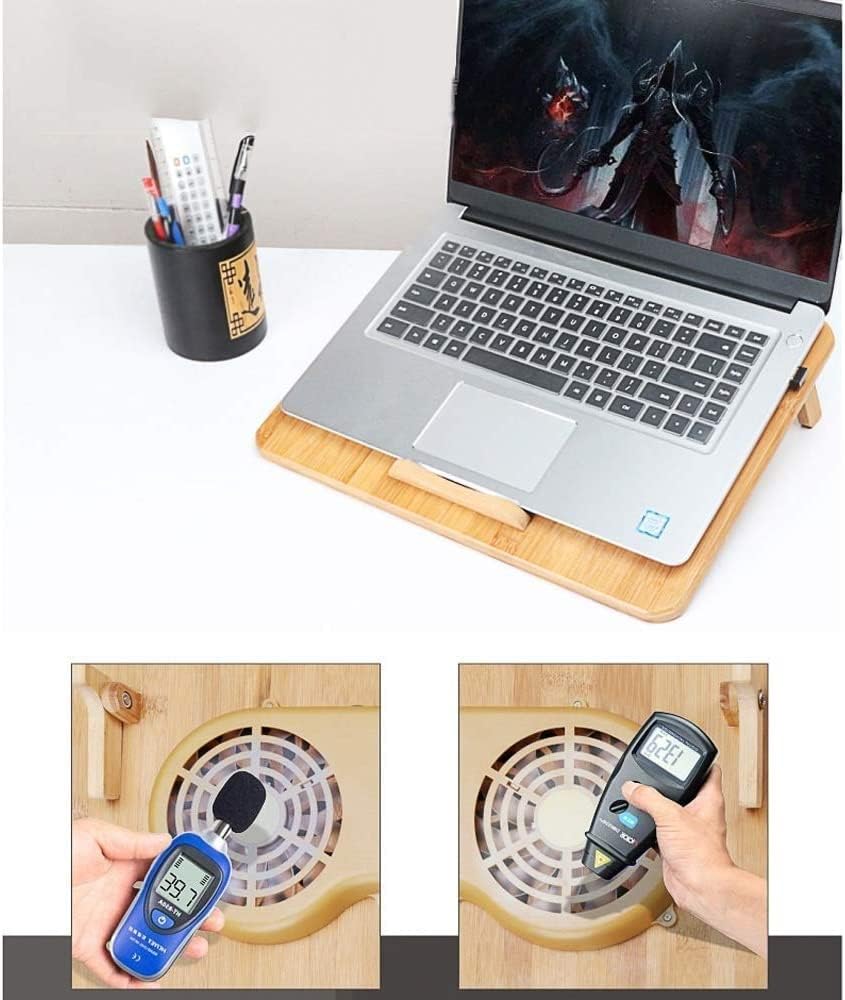 Laptop Cooler Laptop Cooling Pad Bamboo Laptop Stand Cooling Pad Laptop Cooler Pad Laptop Desk Laptop Table with Tilting Angles for Notebooks Laptop Cooling Stand Laptop Cooling Fan (Color : A, Size