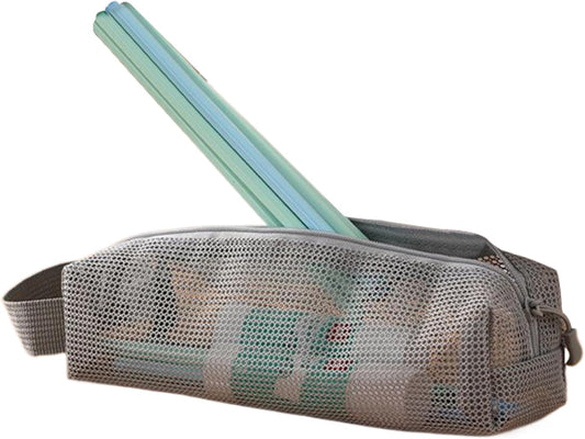 Travel Toiletry Bag, Portable Toothbrush Pouch, Multi-Functional Mesh Organizer, Compact Toiletry Case for Vacation, Airport, Gym, Camping, Cruise, Hospital, Bathroom, Airplane, Gray, Please refer to