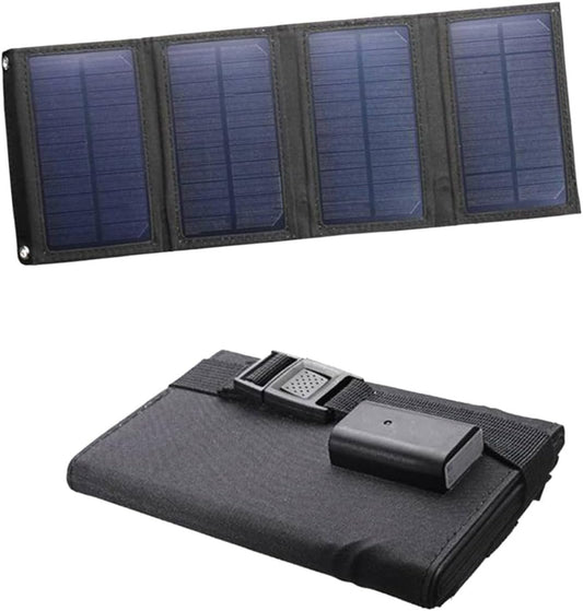FONDOTIN Ultra-Thin Solar Panel Charger Waterproof Power Bank Compact for Outdoor Mobile Phone Emergency Charger